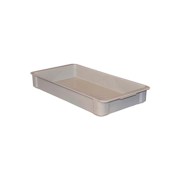 Mfg Tray Stackable Storage Tote, 22-3/8 in L x 12 in W x 3-1/8 in H, Gray, Fiberglass 8082085136 - main